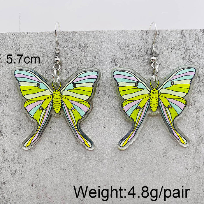Wholesale Christmas jewelry table lamp butterfly chicken heart animal acrylic pendant earrings