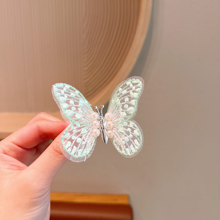 Wholesale Children's butterfly hair clip headband cute side clip hair accessory