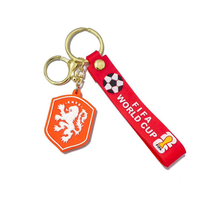Wholesale 10pcs World Cup National Team Pvc Soft Keychain