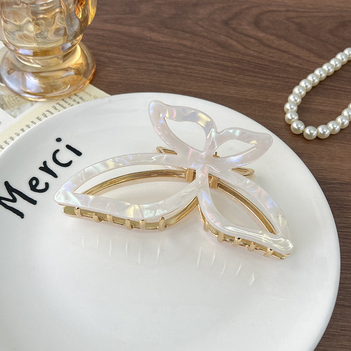 Wholesale Large Bow Hollow Elegant Acetic Acid Hair Clips