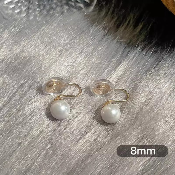 Wholesale  white pearl earrings female S925 silver needle  earrings