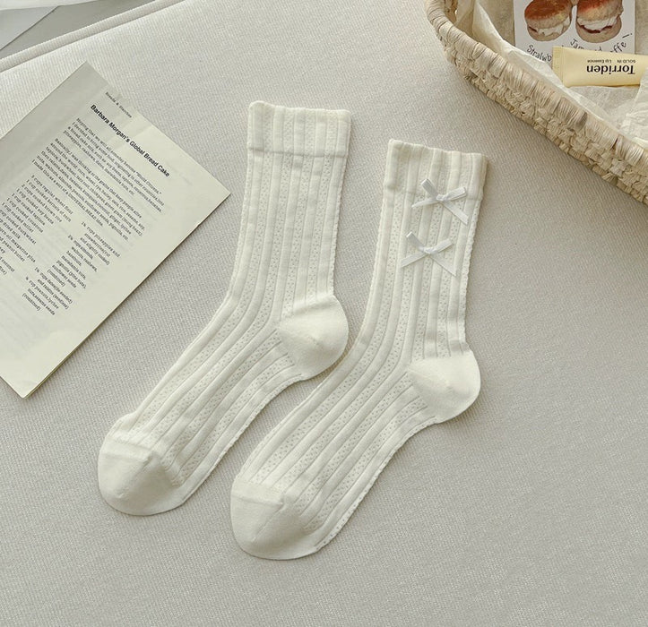 Wholesale Bow socks, thin ballet socks, lace socks, mesh cotton socks