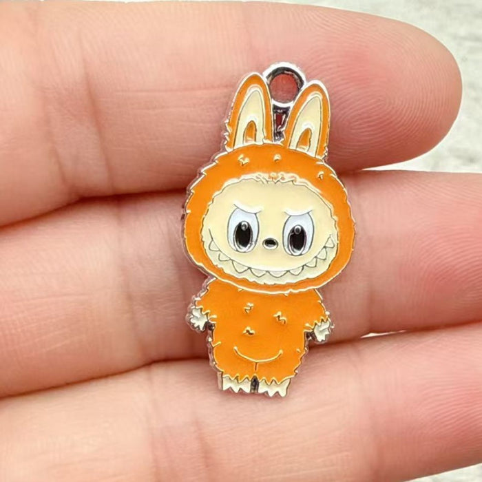 Wholesale 10pcs Silver Cartoon DIY Alloy Necklace  Earrings  Keychain Pendant