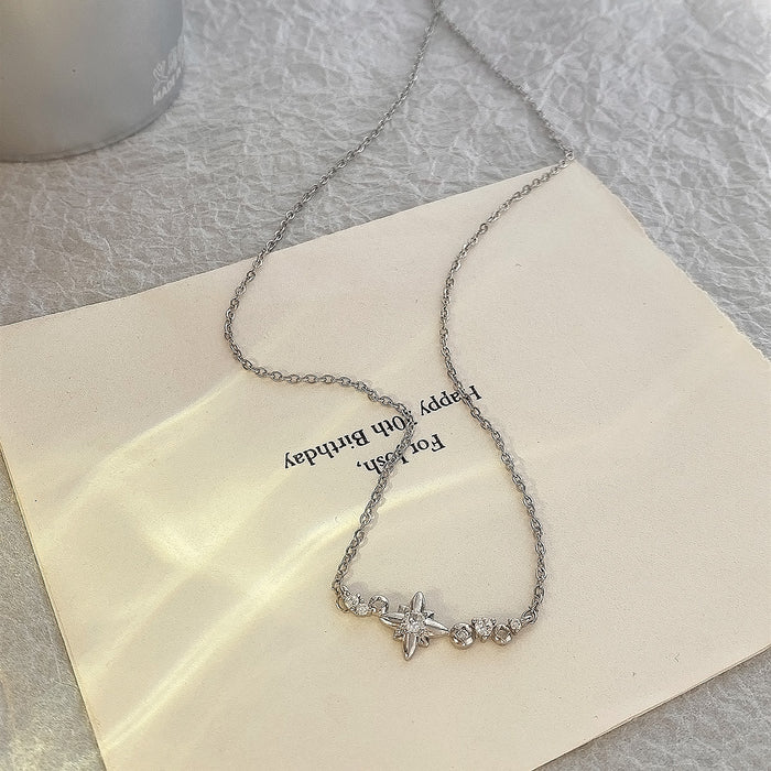 Wholesale Star zircon necklace, light luxury, niche, versatile accessories, gentle temperament, collarbone chain wholesale