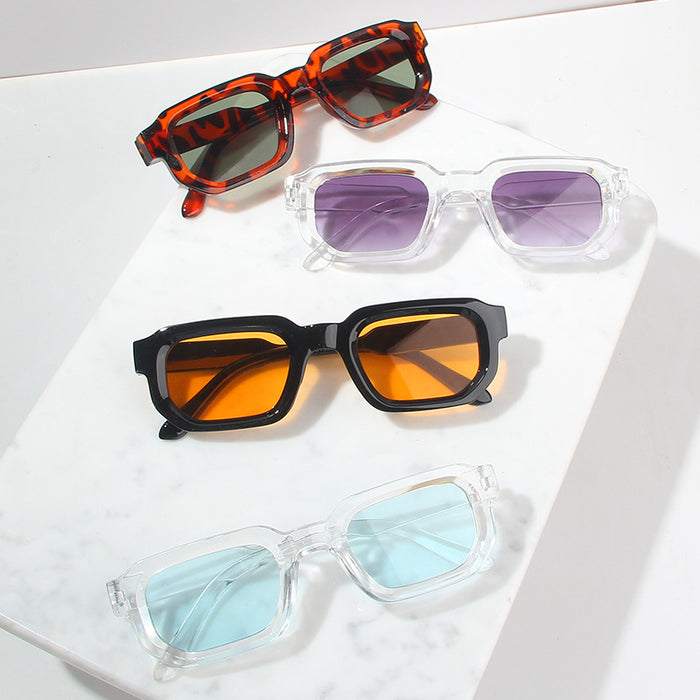 Wholesale Square frame sunglasses, new retro polygon sunglasses, simple and high-end fashion glasses