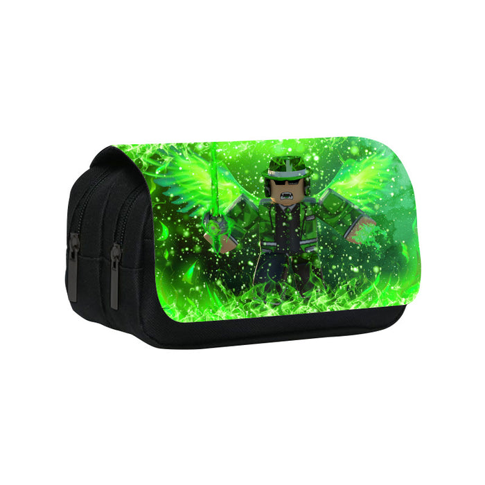 Wholesale Printing Double Layer Pencil Bag Cartoon Storage Bag