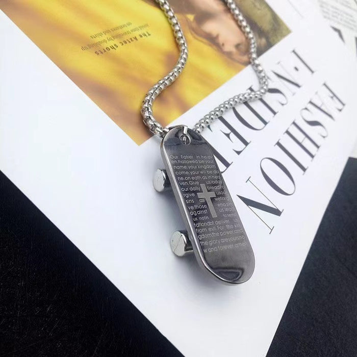 Wholesale Scooter pendant titanium steel necklace sweater chain versatile long sweatshirt chain accessory