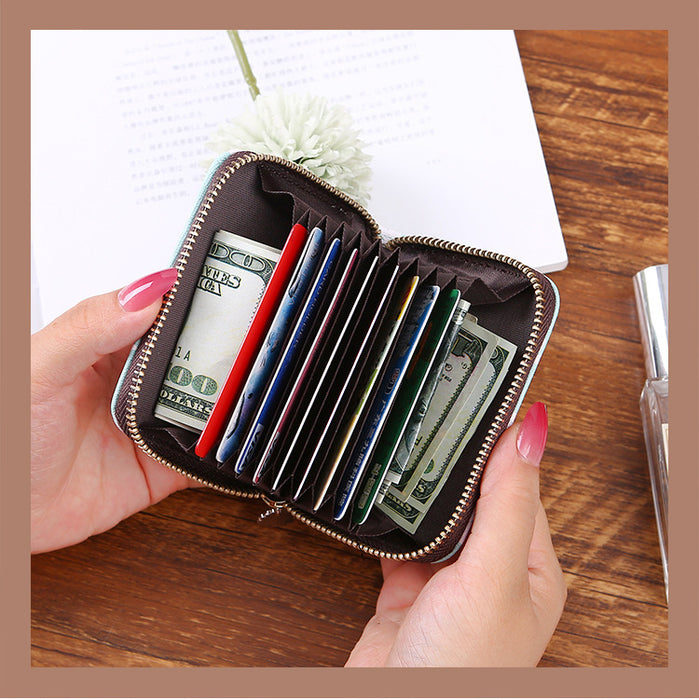 Wholesale Organ Card Bag Women's Multi Slot ID Clip Large Capacity Card Holder Multifunctional Leisure Wallet JDC-WT-XQ001