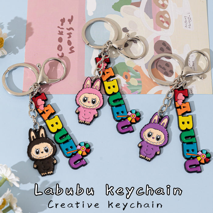 Wholesale Cartoon  Series Metal School Bag Buckle Keychain DIY Pendant Gift