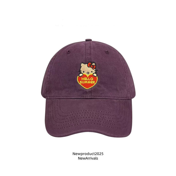 Wholesale Cute heart-embroidered baseball cap
