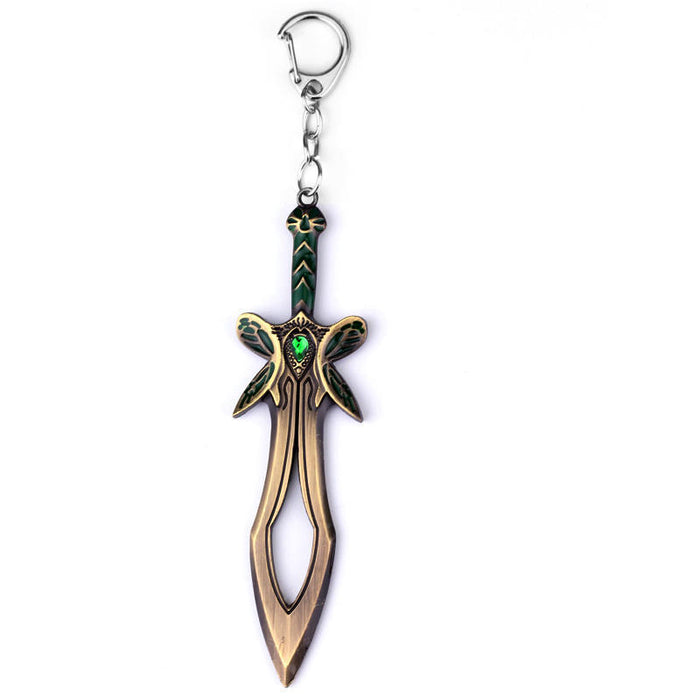 Wholesale DOTA2 Game Peripheral Weapon Model Pendant Dota Logo Keychain Return To The City Scroll Pendant Necklace JDC-KC-HeY019