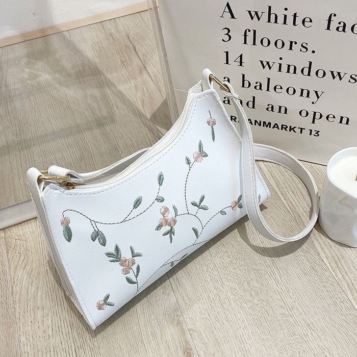 Wholesale Embroidered underarm bag ladies handbag ladies shoulder bag fashion simple underarm bag