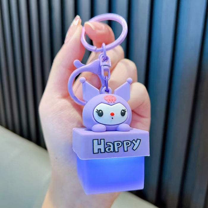Wholesale Cartoon glowing doll keychain cute backpack car pendant