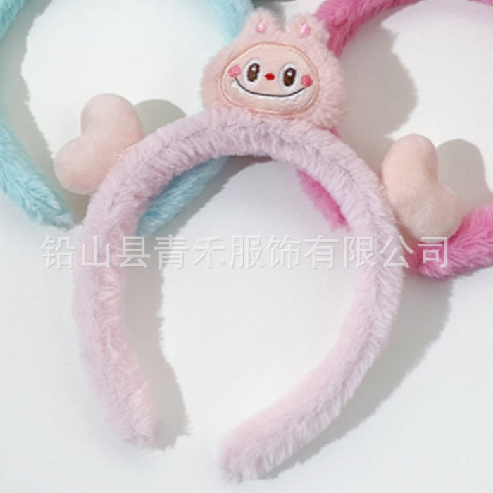 Wholesale Cute Cartoon  Plush Hair Hoop Girl Wash Face Non-slip Pressure Hair Hoop Out All-match