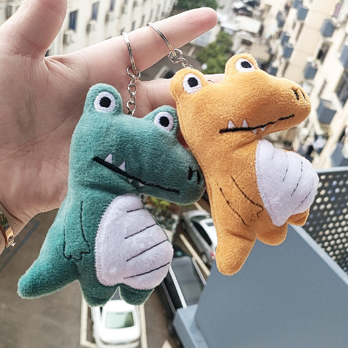 Wholesale New Crocodile Plush Toy Animal Keychain Doll Cartoon Small Bag Pendant Female Cute Gift JDC-KC-RC006