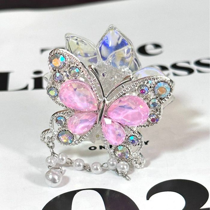 Wholesale Rhinestone Beaded Butterfly Flower Pen Accessory for Everyday Use