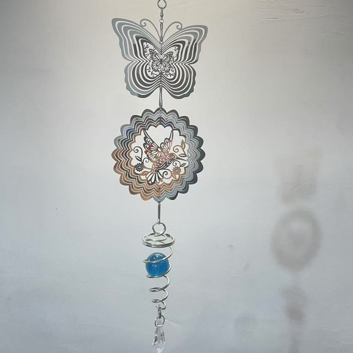 Wholesale 3D Rotating Butterfly Hanging Wind Chimes