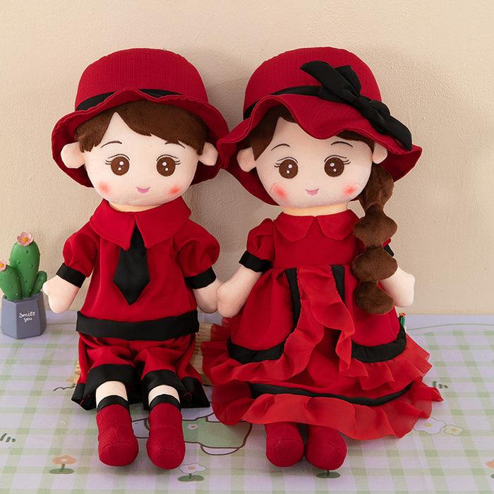 Wholesale New Couple Bed Doll Wedding Doll A Pair of Plush Toys Children Sleeping Doll Wedding Gift Boys and Girls JDC-DO-MW007