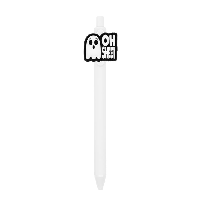 Wholesale  Ghost Polka Dot PVC Soft Gel Retractable Ballpoint Pen MOQ≥10