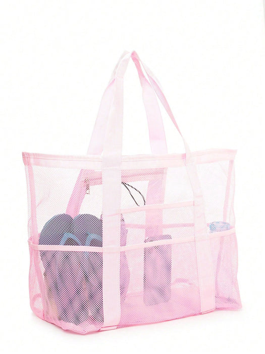 Wholesale Beach bag, large capacity toy mesh swimming bag, multifunctional travel handbag, single shoulder beach bag, swimsuit storage bag