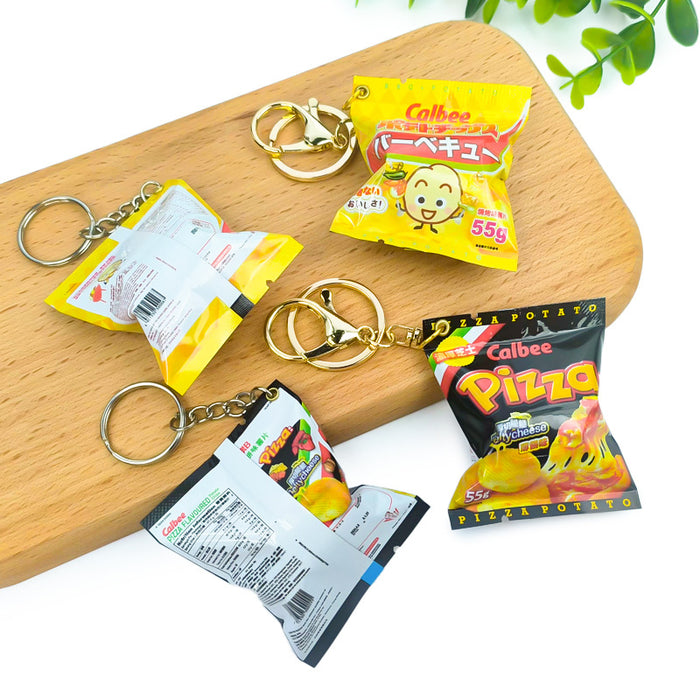 Wholesale Simulated Snack Bag Keychain Mini Snack Bag Car Keychain Pendant Bag Pendant