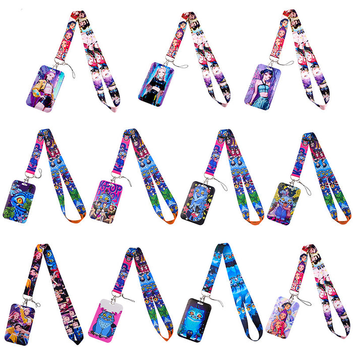 Wholesale 5 pcs KPOP Phone Lanyard Hard Case Protector Card Holder Keychain