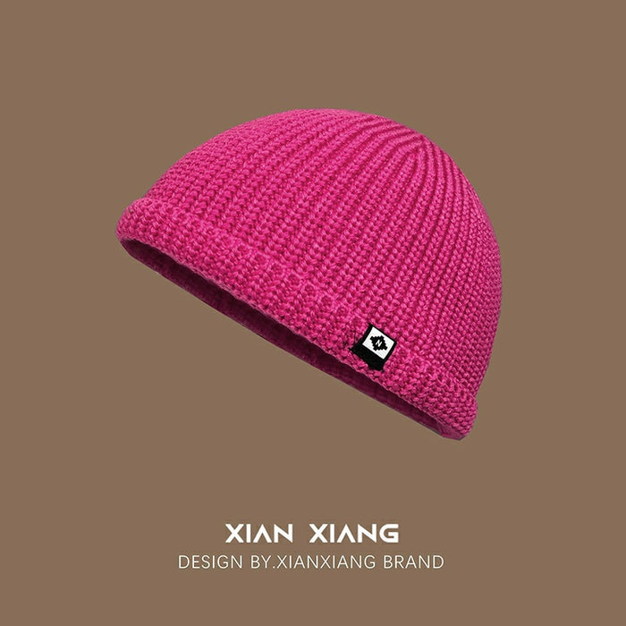 Wholesale Hat, small patch fabric, knitted yarn hat