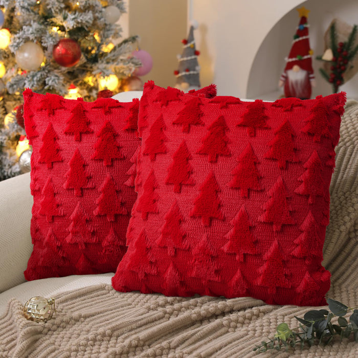 Wholesale Christmas Pillow Solid Color Quilted Plush Pillowcase