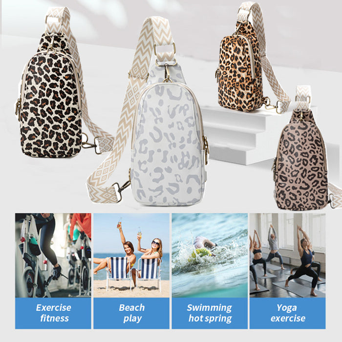 Wholesale Leopard print crossbody bag for women chest retro print waist bag shoulder bag