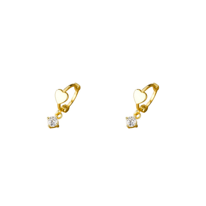 Wholesale   love ear buckle women's single diamond elegant  ear bone clip exquisite  sleep-free earrings