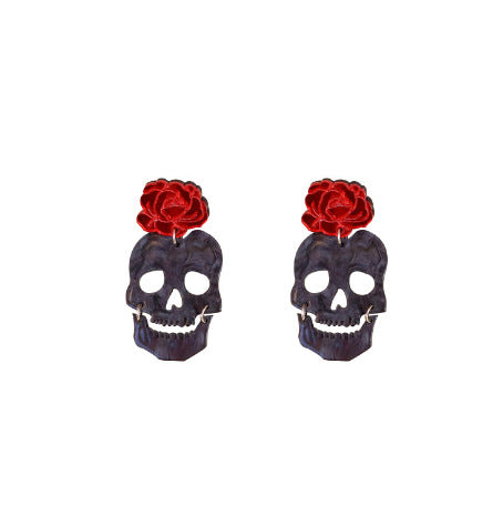 Wholesale  Pumpkin Cat Skull Funny Earrings Alternative Acrylic Earrings