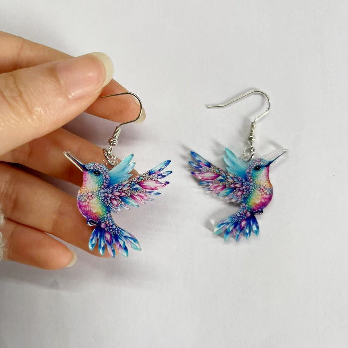 Wholesale Stylish Acrylic Hummingbird Earrings Jewelry Accessory MOQ≥2
