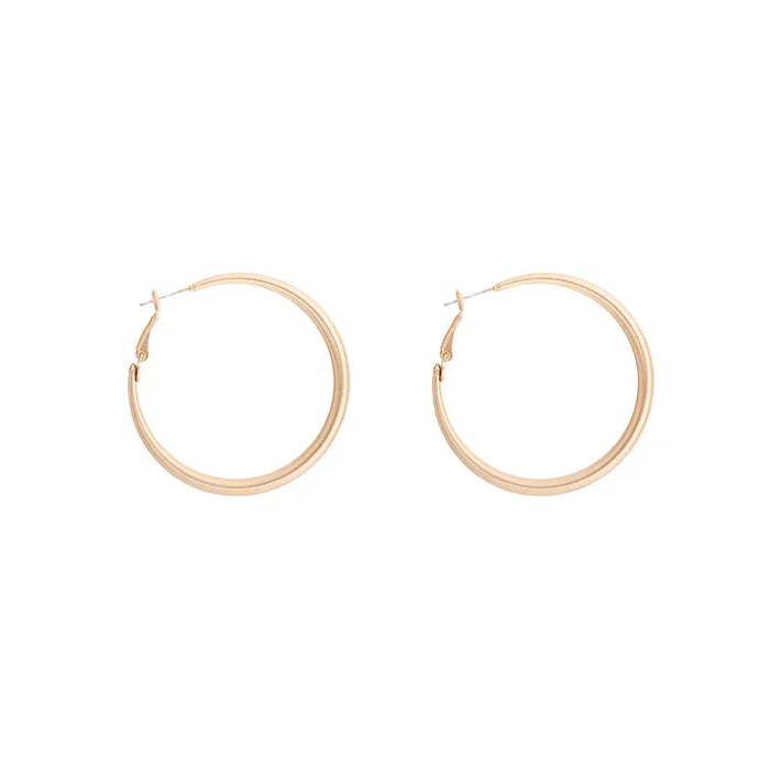 Wholesale Matte gold ring earrings for women, with a sense of luxury, grandeur, and exaggerated earrings