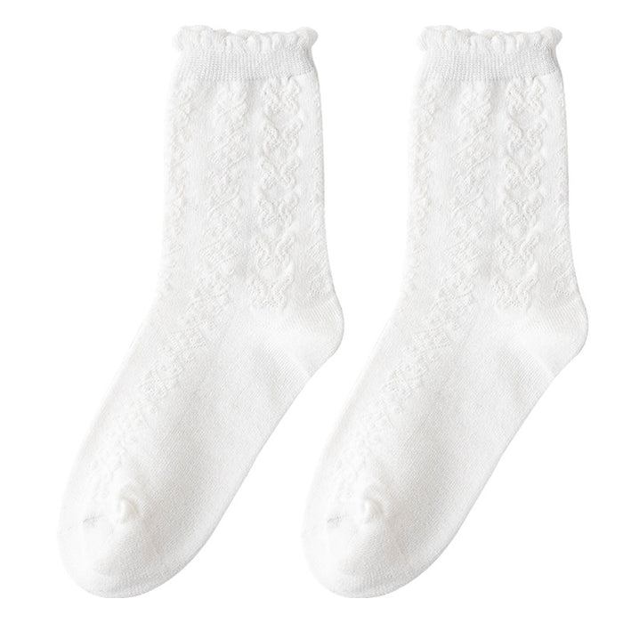 Wholesale Retro sweat absorbing, breathable, antibacterial, mid tube pile socks