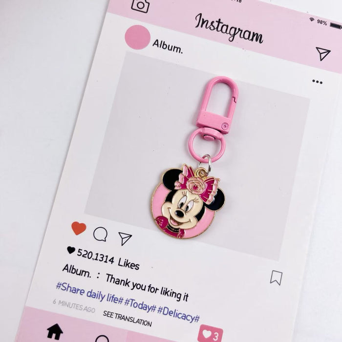 Wholesale Colorful keychain creative couple metal pendant bag ornaments cute cartoon