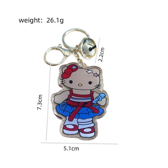 Wholesale 5 PCS Cute cartoon double sided acrylic keychain