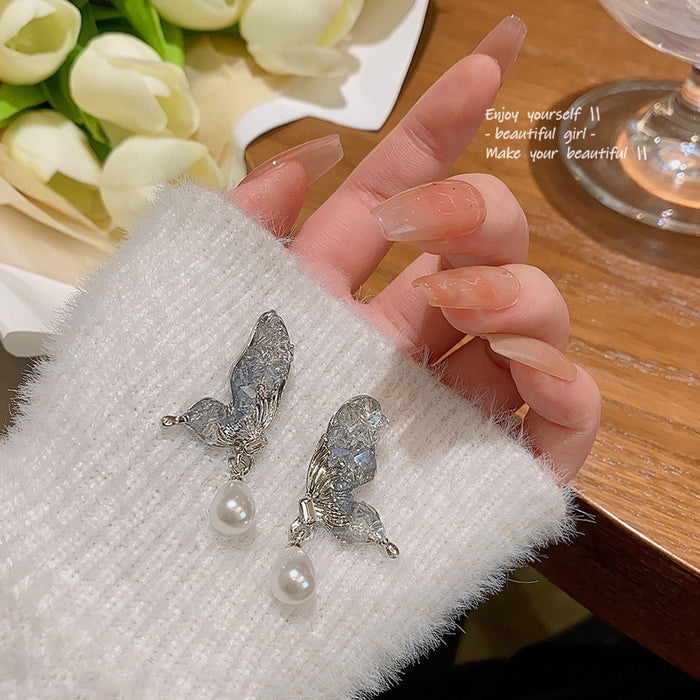 Wholesale Pearl and Cat' s Eye Stud Earrings