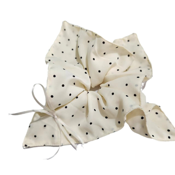 Wholesale Advanced texture polka dot bow square headband ponytail headpiece tie hair accessory