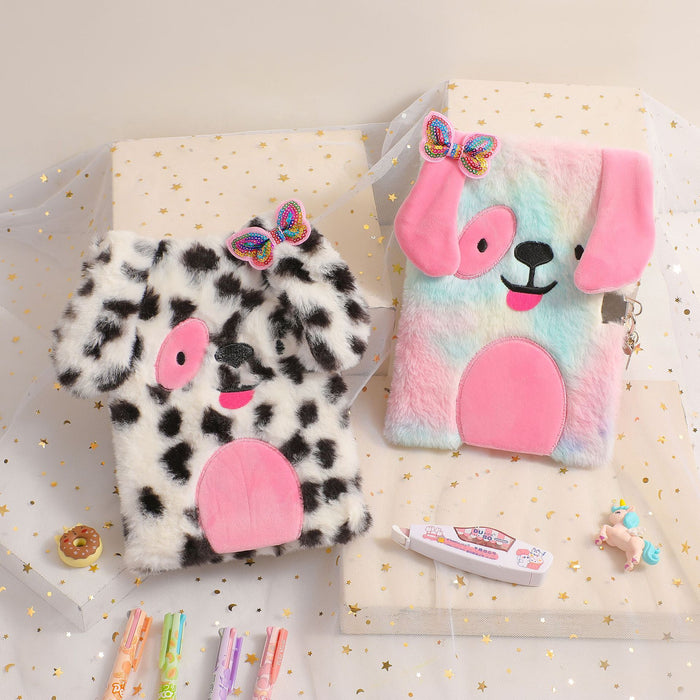 Wholesale Cartoon Cat Plush Notebook Cute Children' s Book Writer Ledger Book Student Locks Diary