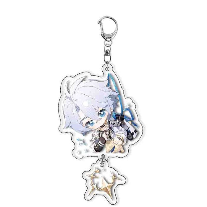 Wholesale Layered acrylic keychain game merchandise figurine cute bag accessory