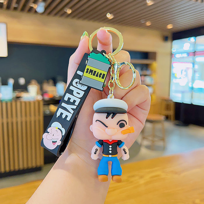 Wholesale Cartoon keychain backpack small pendant creative personality car keychain cute ornament