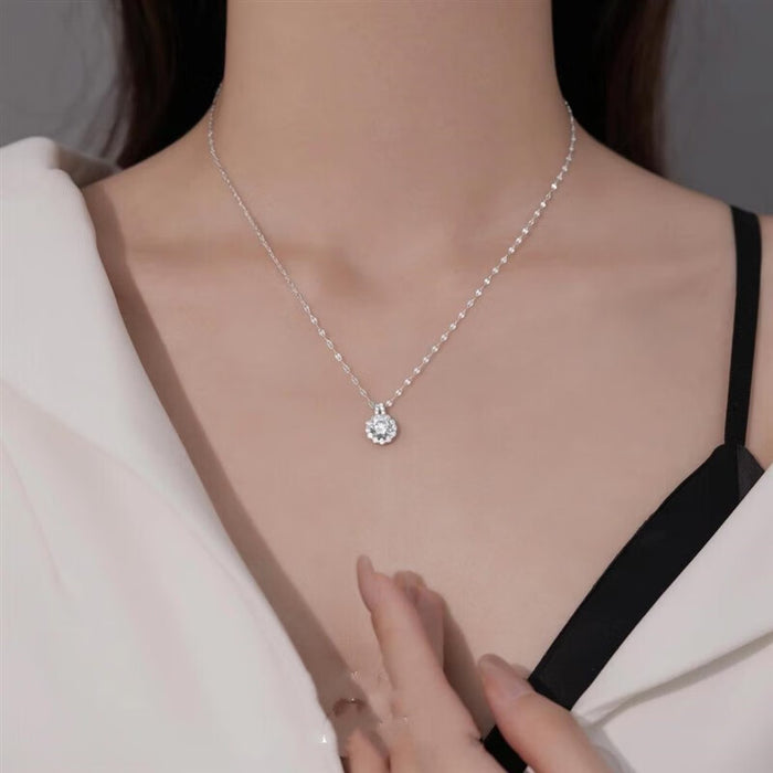 Wholesale Necklace, pure silver snowflake collarbone chain, light luxury