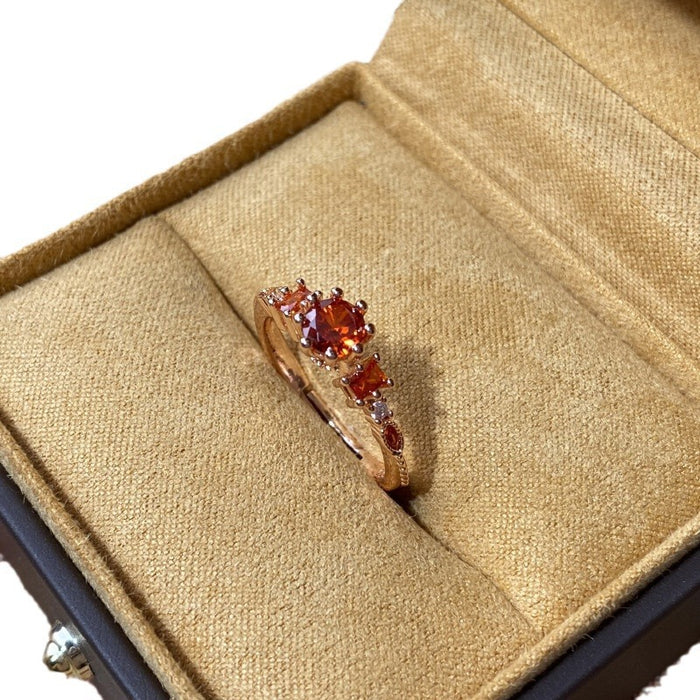 Wholesale Retro zirconium micro inlaid ring, fashionable, niche, high-end, light luxury