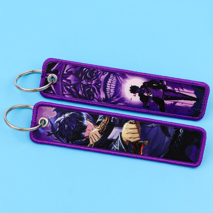 Wholesale Anime Style Cloth Keychain Woven Label Pendant Trendy Bag Charm Car Key Accessory For Everyday Use