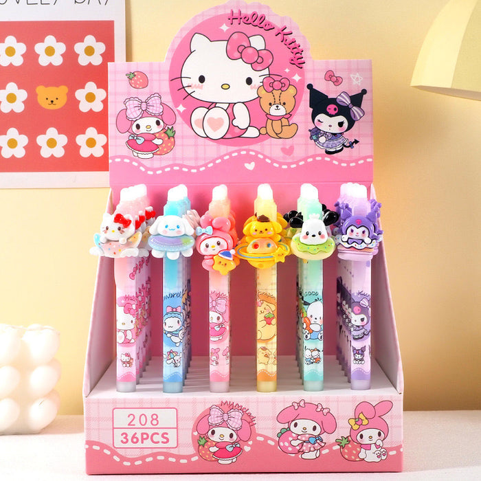 Wholesale 36pcs 0.5mm Erasable Press-Type Pen for Elementary Students