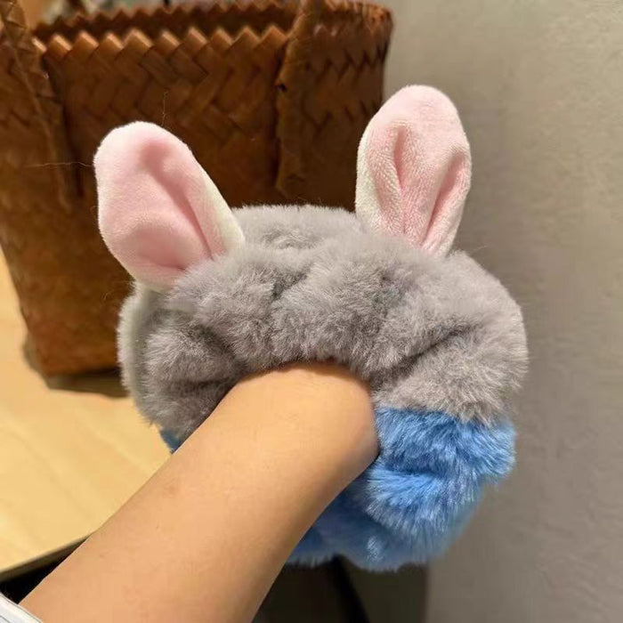 Wholesale Cute cartoon plush ears wide hair scrunchies