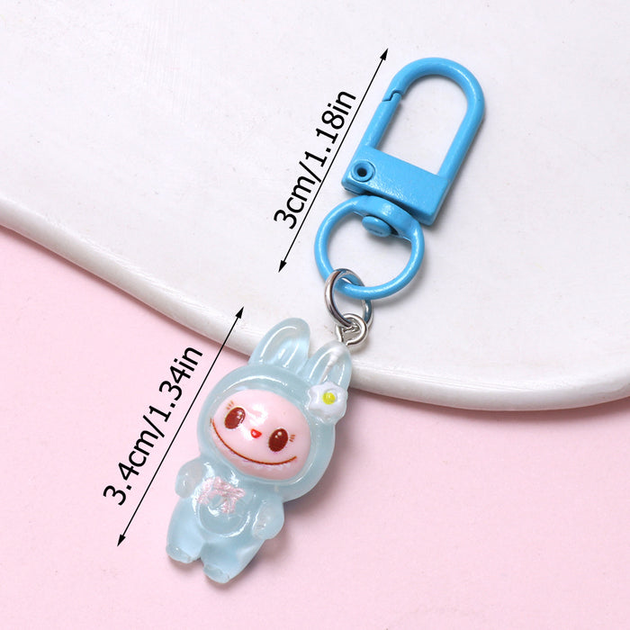 Wholesale Luminous cartoon cloth key chain cute doll pendant key chain