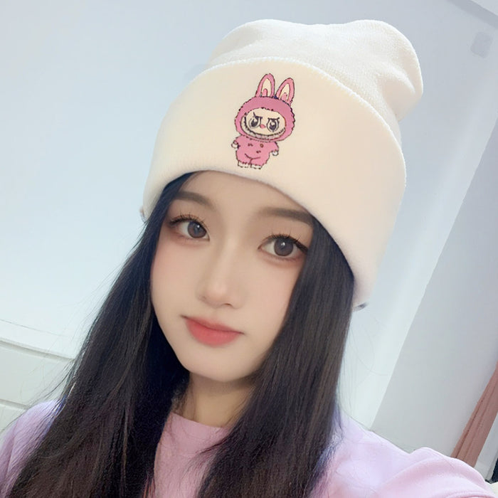 Wholesale Cartoon wool hat embroidered knit hat