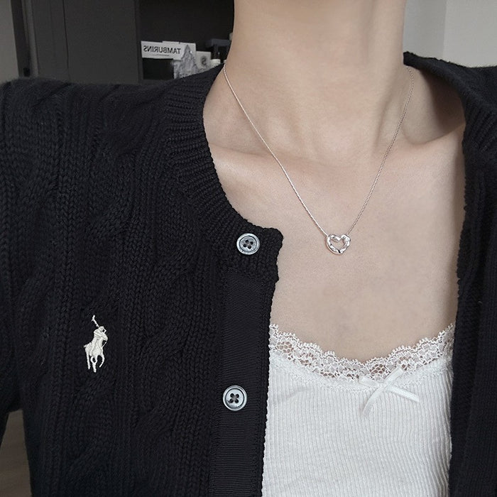 Wholesale  S925 Sterling Silver Butterfly Necklace Gift Female Niche Personalized Pendant