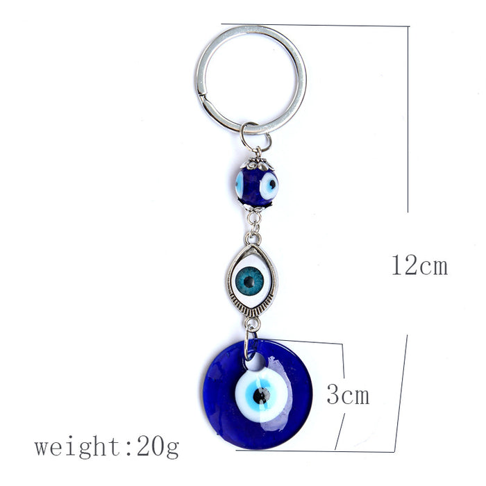 Wholesale Tima's handbag pendant diamond set Türkiye blue eye keychain accessories